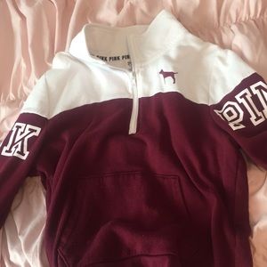 Vs Pink Quarter Zip